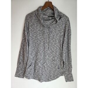 PrAna Frieda‎ Top Cowl Neck Sweater Size L Gray Top Shirt Pullover Gorpcore